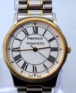 Tiffany & Co. Portfolio 32.5mm Watch Two Tone Unisex Wristwatch  Pre-owned
