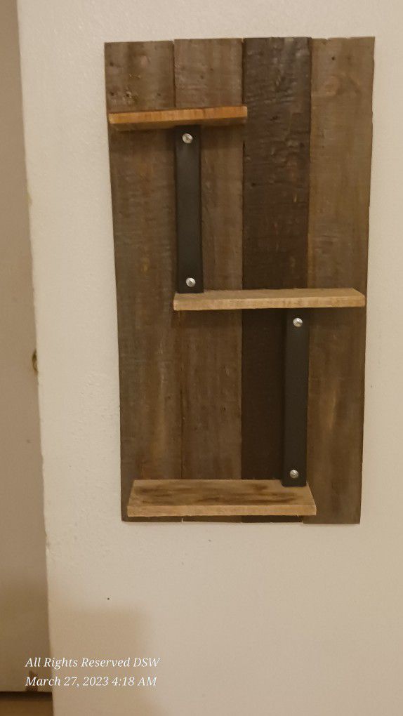 Pallet Wood Wall Shelves
