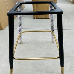 (New)Black with gold iron chair legs, can be used for chair DIY