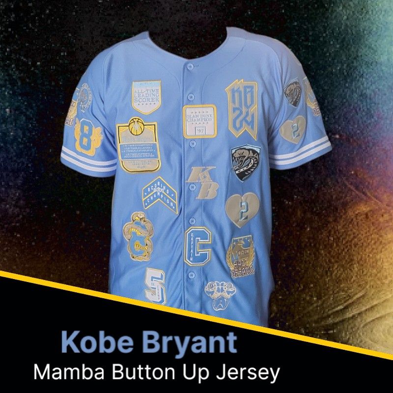 Kobe Bryant Mamba Patch Button Up Jersey - XL