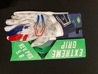 Cutters Rev Pro 4.0 Football Receiver Gloves XL Limited Edition USA Flag Grip