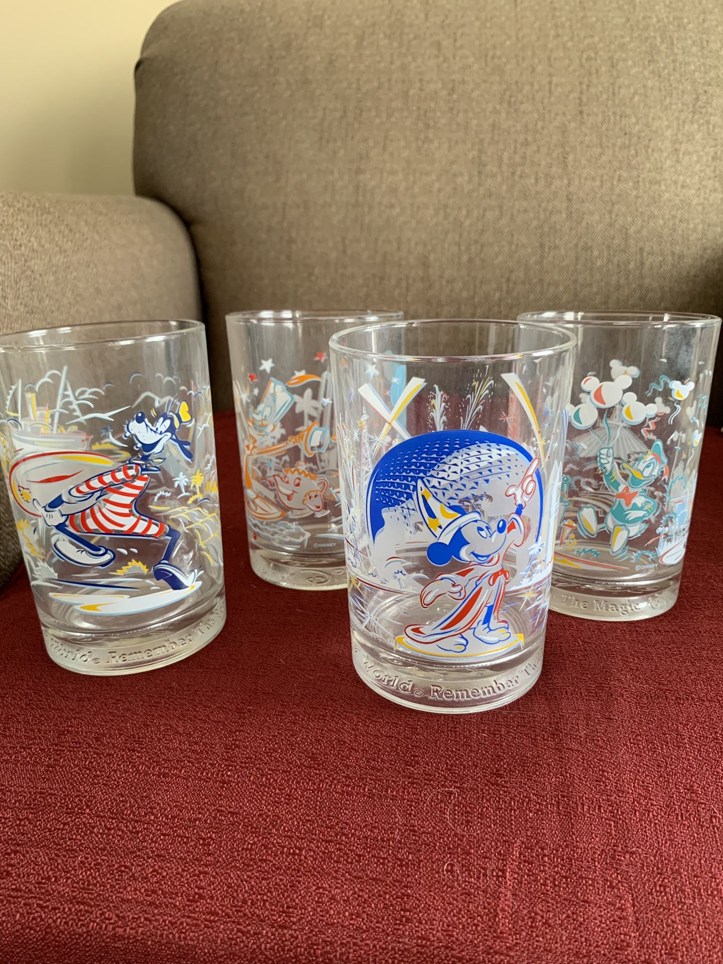 Disney “Remember the Magic” collectible glasses.
