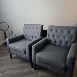 2 Linen Accent Chair