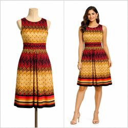 Eliza J Empire Waist Midi Dress Size 6