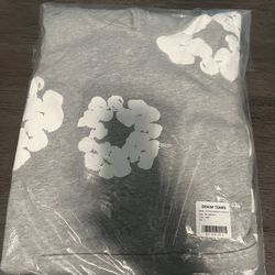 Grey n white denim tear