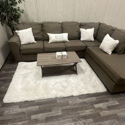 Large Brown Ashley Furniture Sectional Couch - Delivery Available 