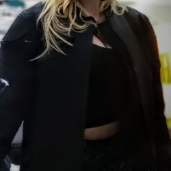 Men's Large Black Genuine Leather Biker Eagle Rider Jacket