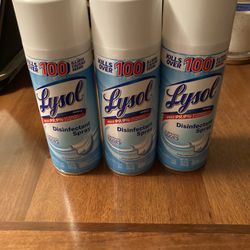 Lysol Sanitizing and Antibacterial Spray for Disinfecting & Deodorizing,  Crisp Linen, 12.5 Fl Oz