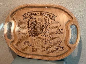 Vintage-style Wooden Turkey Carving Board