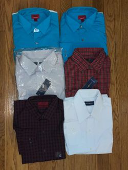 Six New Men’s Dress Shirts with Tags
