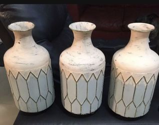 vases 14” Tall, New $20 Each Or $55 For Set Of 3