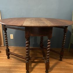 Antique Oak Drop Leaf Table