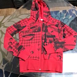 Vintage H&M Divided  zip up  hoodie w/ punk prints  SIZE #4