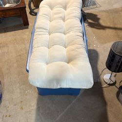 Off White 2 Seat tufted Cushion For Outside Loveseat