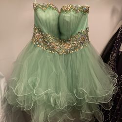 Mint Green Homecoming Dress