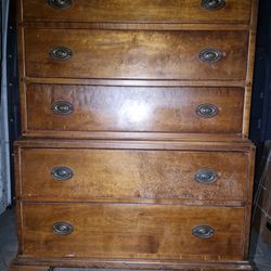 Antique wood solid dresser