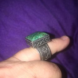 Vintage heavy sterling silver turquoise ring only $30 firm