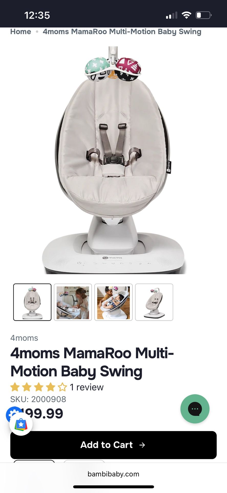 4moms MamaRoo Multi-Motion Baby Swing