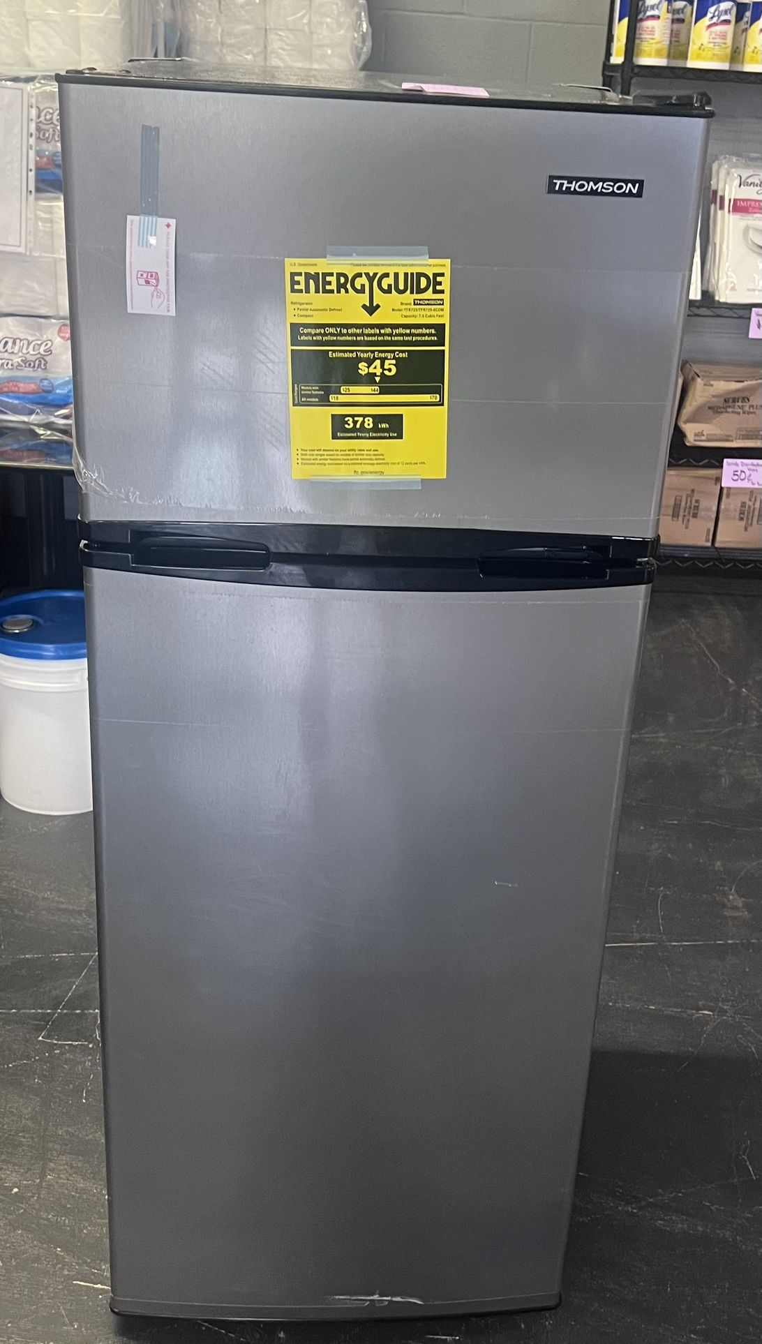 Thomson 7.5 cu. ft. Top-Freezer Refrigerator Retail price $290 Lil Sam’s price $215
