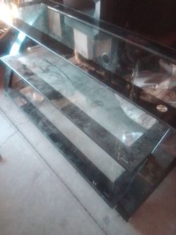 Glass tv stand