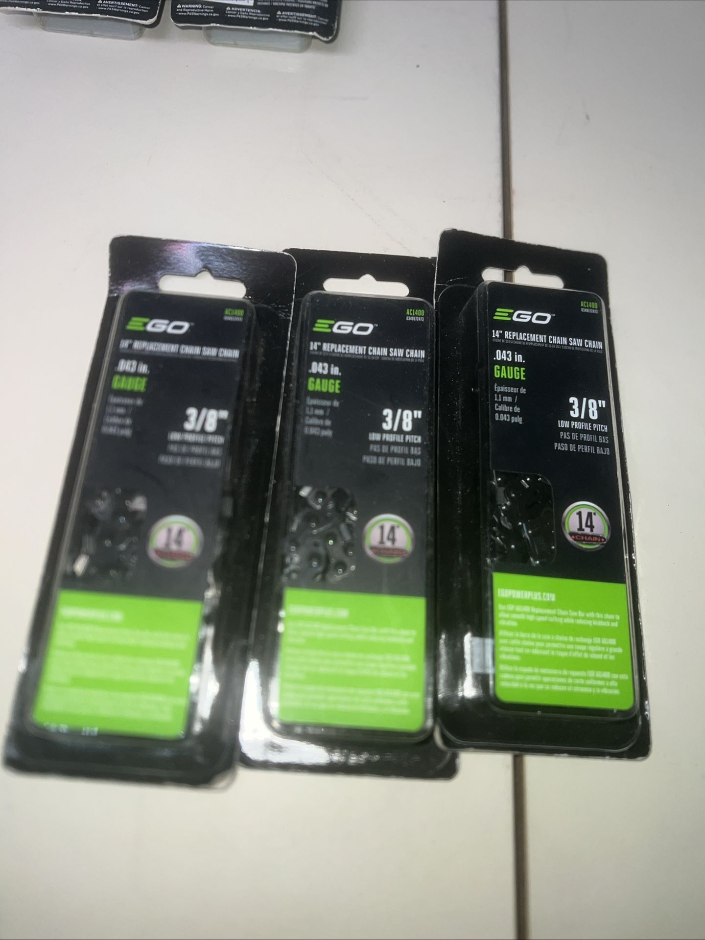 3x EGO AC1400 14" Chain Saw Chain for EGO 14" Chain Saw - $10 Each
