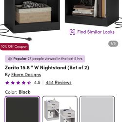 NEW Black Nightstands
