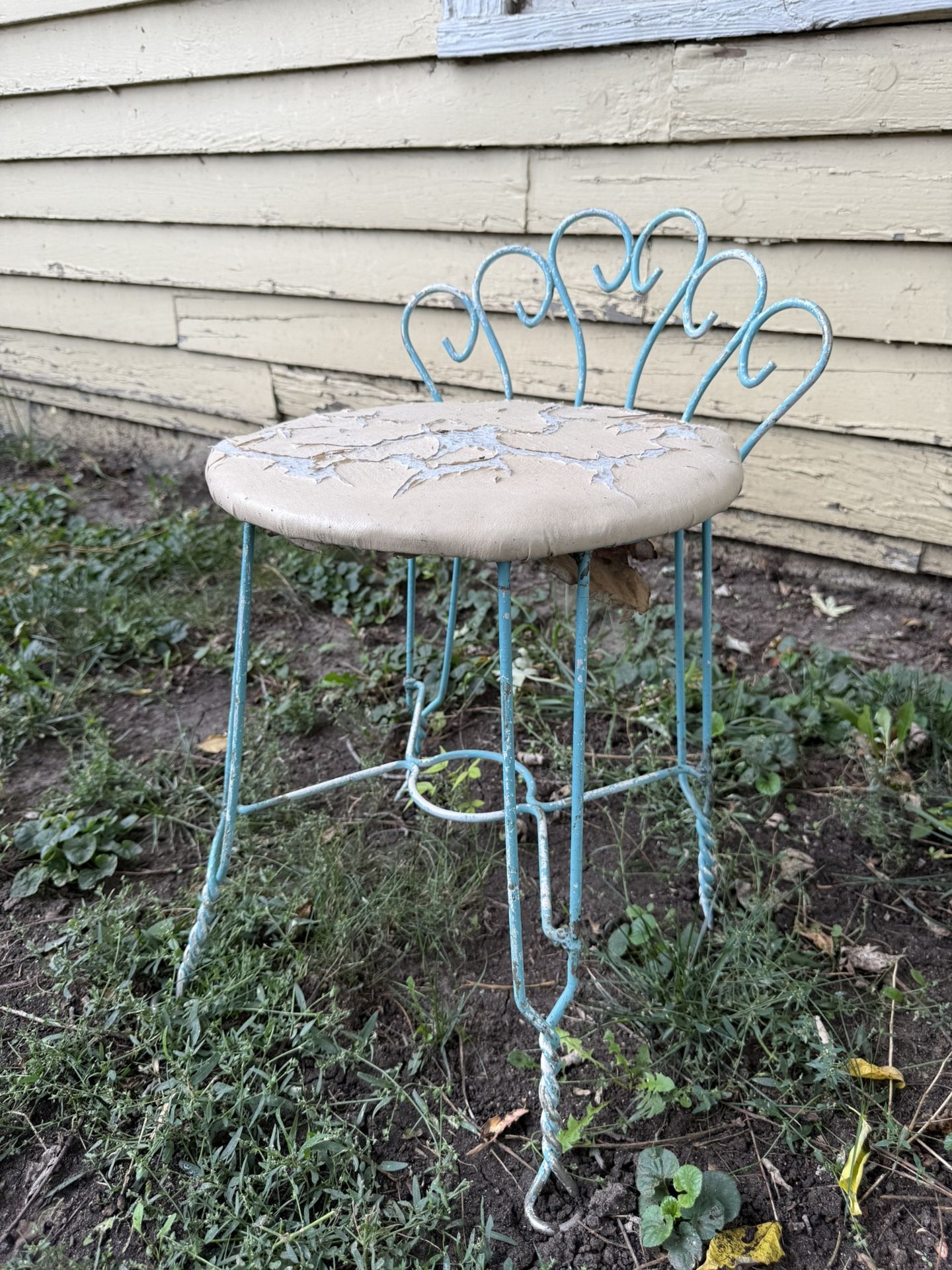 Vintage Vanity Chair Hollywood Regency Boudoir Mid Century Glam MakeUp Stool
