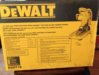 Dewalt chop saw