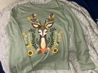 Olive Green Long Sleeve Young Girls