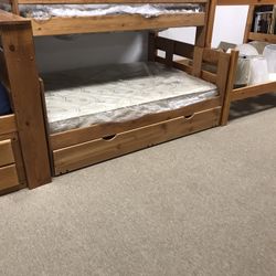 Twin Full Wood Bunkbed