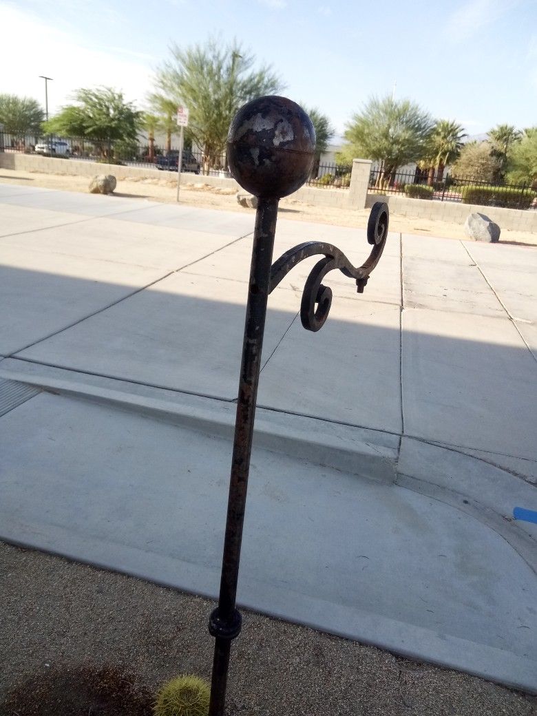 Rustic Wrought Iron Sign Or Plant Hanger 