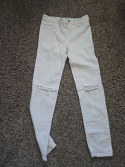 Girls white jeans size 14