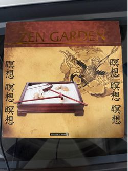 Toysmith Deluxe Zen Garden, a miniature Japanese meditative garden designed for tabletop use.