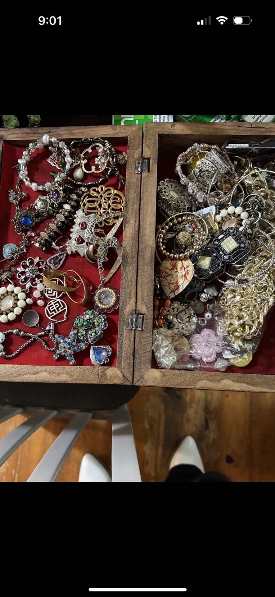 Box Full Of Jewelry With Box