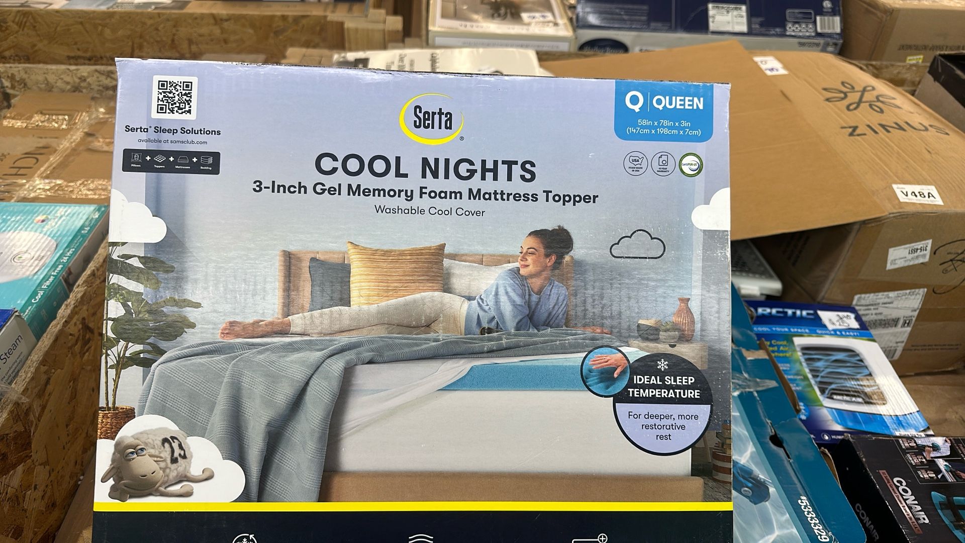 Cool night, 3 inch gel, memory foam mattress topper