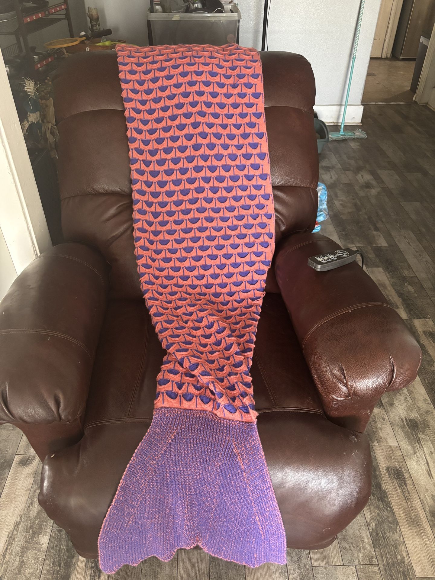 Knitted Mermaid Tail Blanket