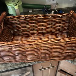 Wicker Basket To Store Your Clothes Or Blankets 