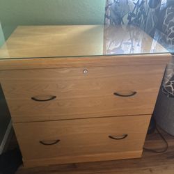 2 Drawer Wood Dresser