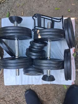200lb 1" Adjustable Dumbell weight Set 100lb each handle