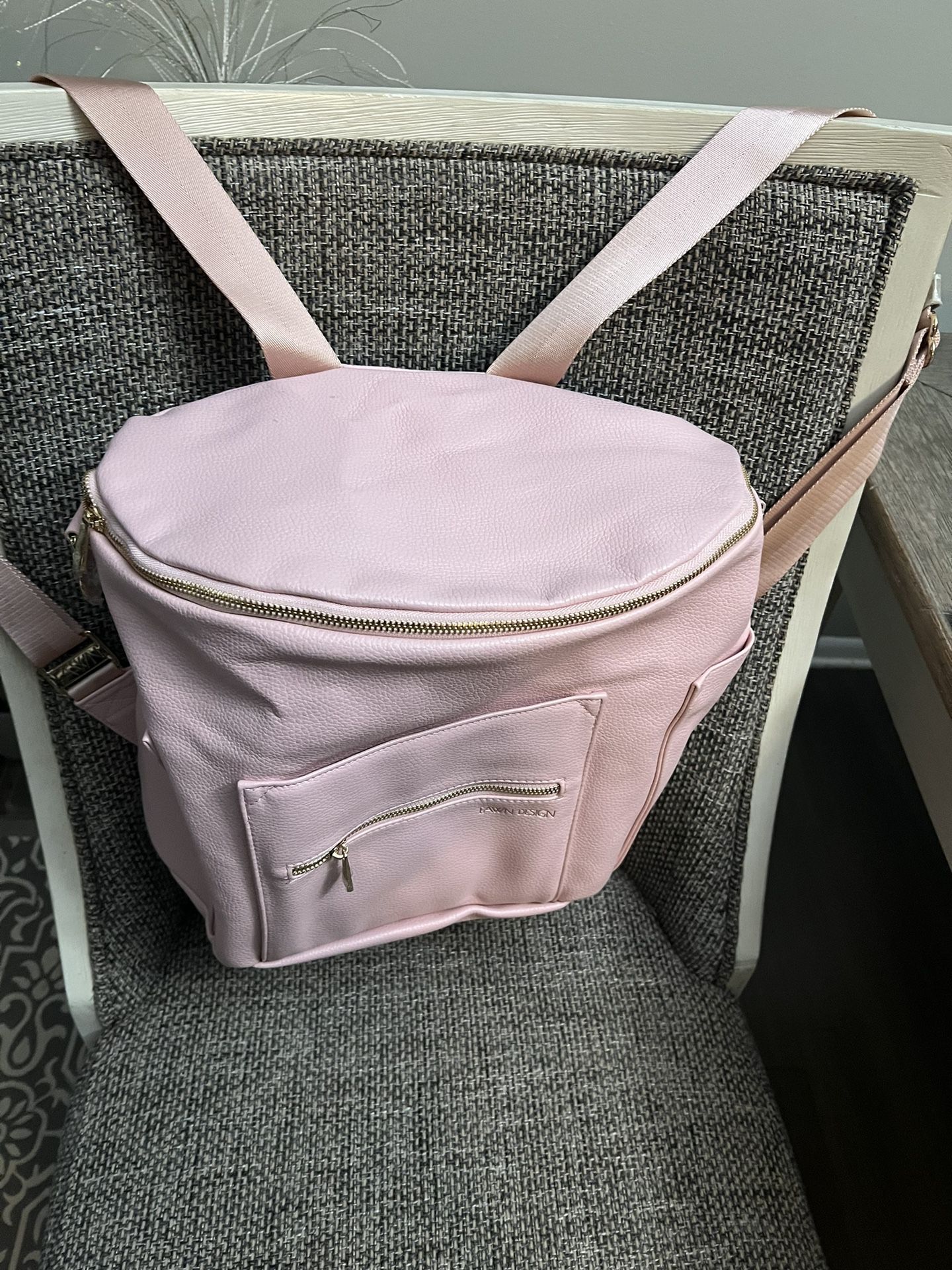 Pink Fawn Design Backpack/Diaper Bag, new 