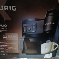 BRAND NEW UNOPENED AND UNUSED Keurig k-duo carafe and single cup coffee maker.