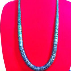 Designer Laila Rowe Turquoise Wooden Necklace 