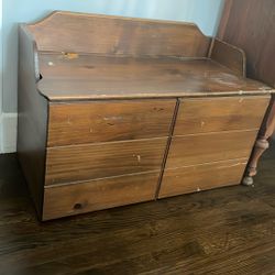 Wooden Toy Chest Bench