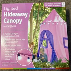 Kids lighted hideaway canopy