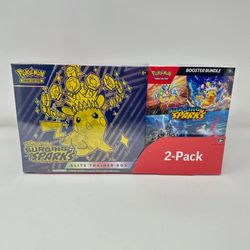 New Pokémon Surging Sparks ETB Elite Trainer Box + Booster Bundle Costco 2-Pack
