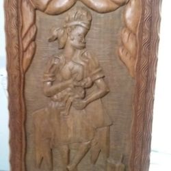 Mother And Child Wooden Picture