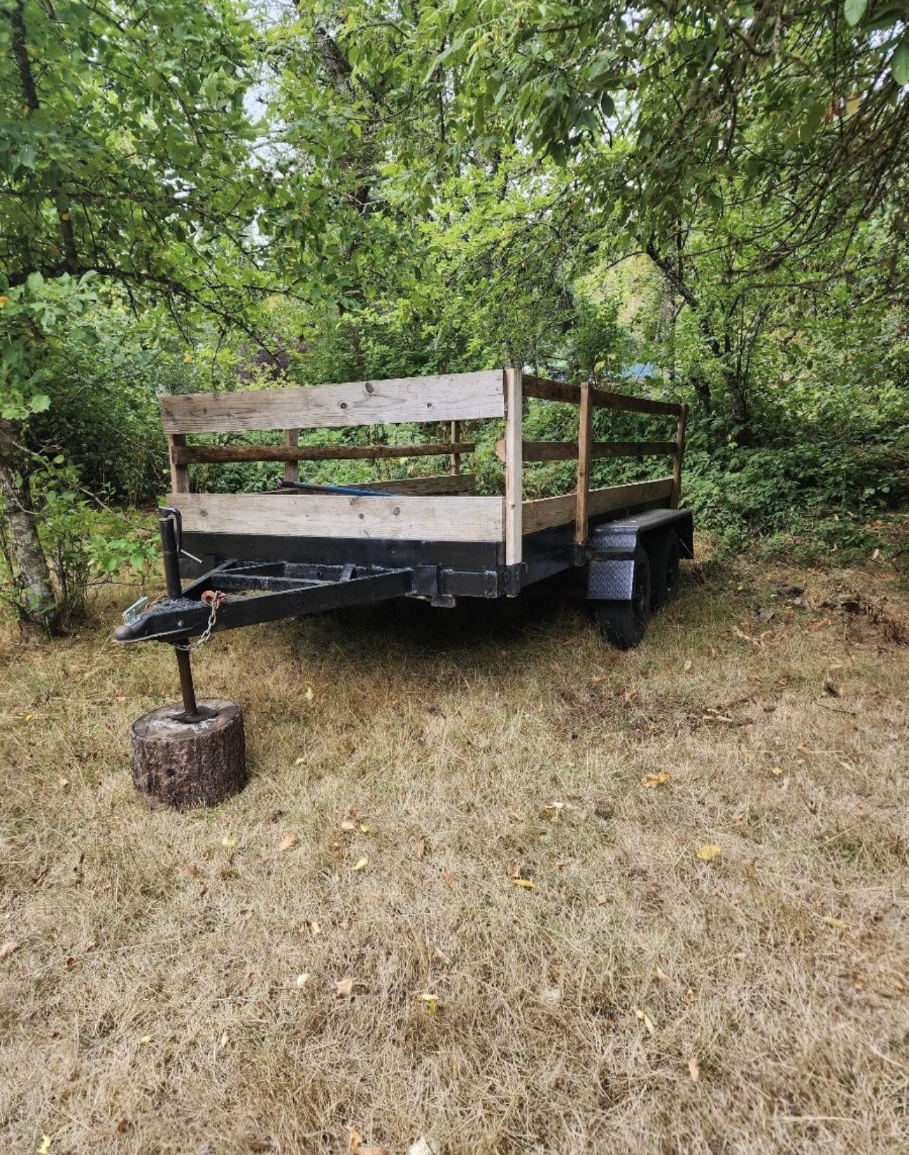 double Axal Trailer With One Ramp