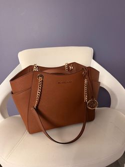 Michael Kors Brown Leather Tote Bag