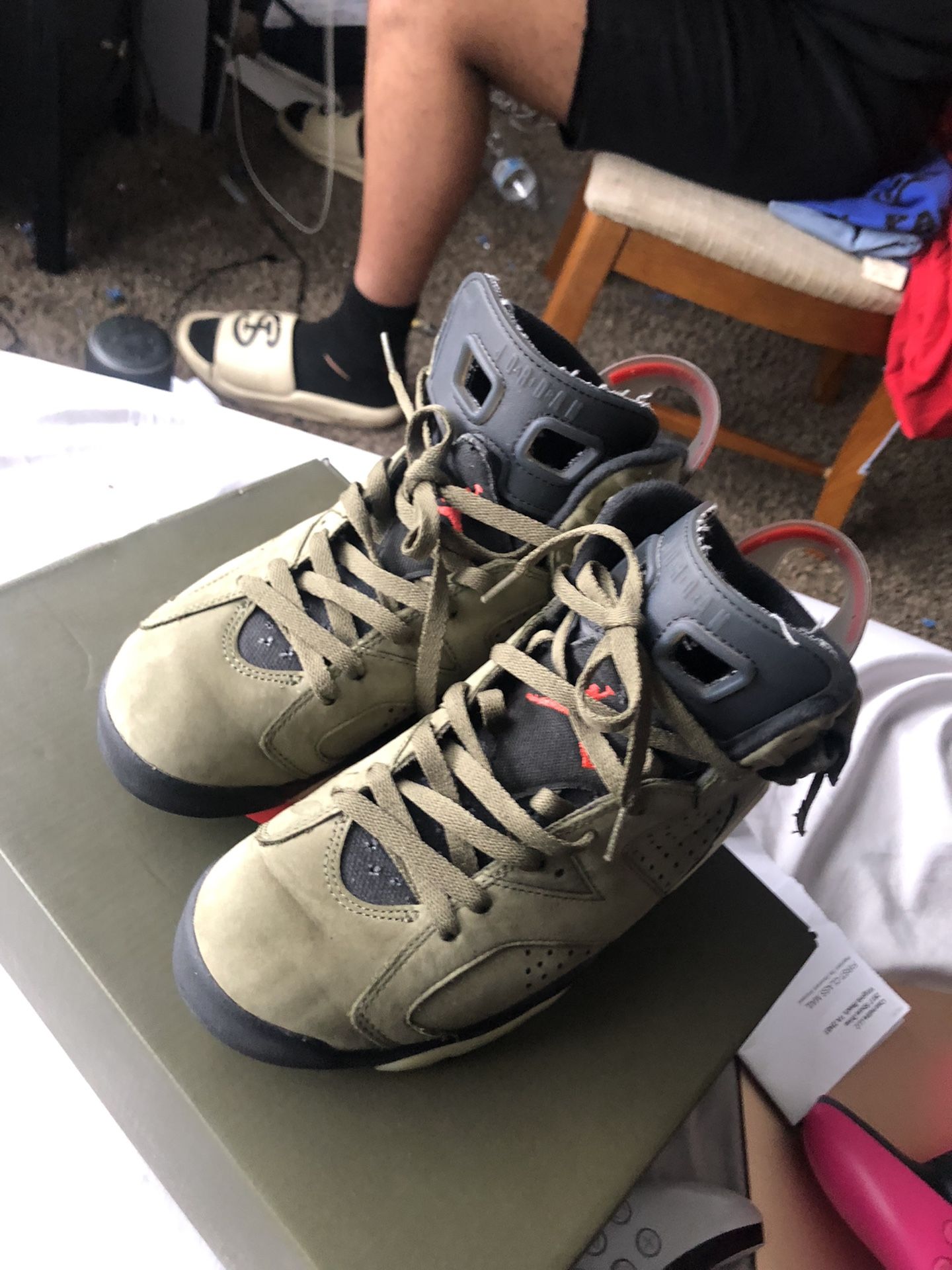 white orange and black jordan 1