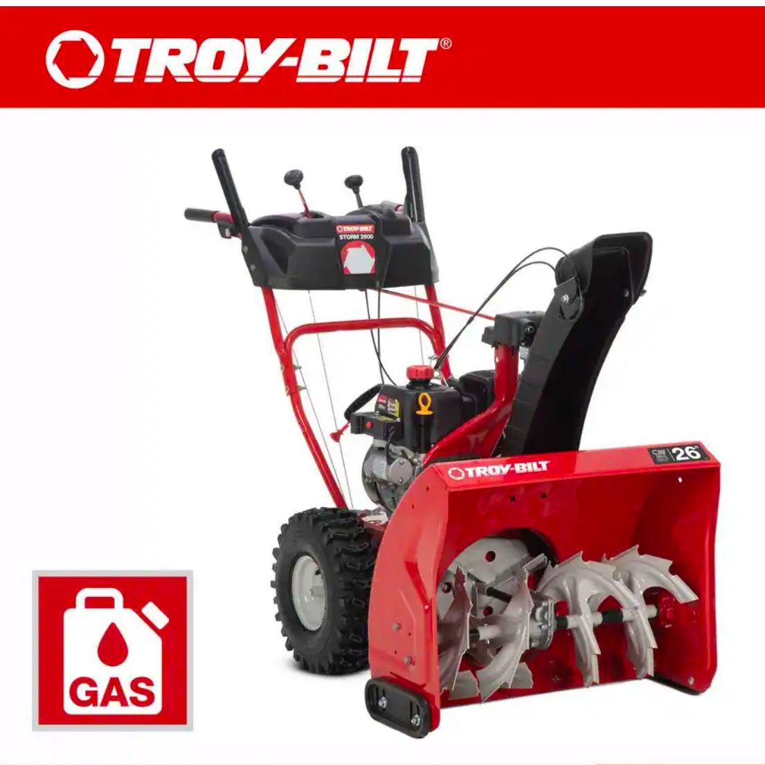 Storm 24 in. 208 cc Two- Stage Gas Snow Blower with Electric Start Self Propelled